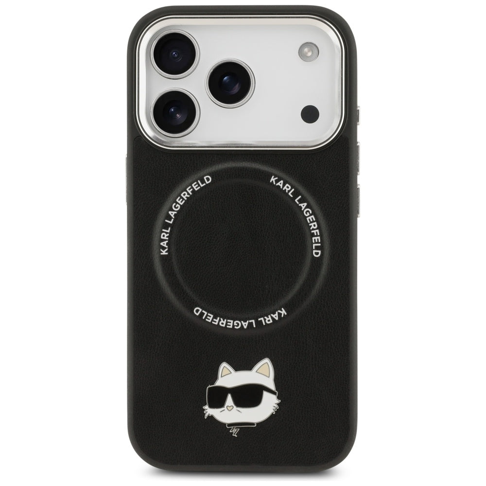 Karl Lagerfeld Choupette Pin MagSafe Case for iPhone 17 Pro Max - Black_2