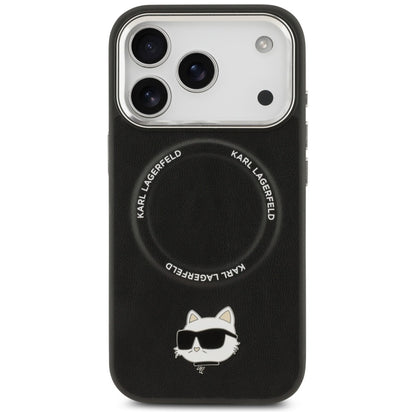 Karl Lagerfeld Choupette Pin MagSafe Case for iPhone 17 Pro Max - Black_2