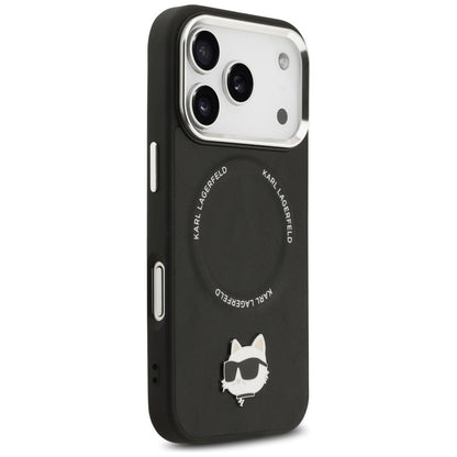 Karl Lagerfeld Choupette Pin MagSafe Case for iPhone 17 Pro Max - Black_3
