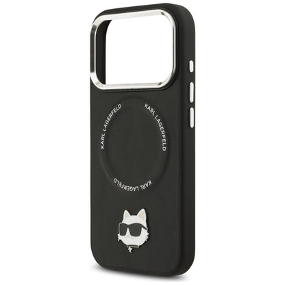 Karl Lagerfeld Choupette Pin MagSafe Case for iPhone 17 Pro Max - Black_5