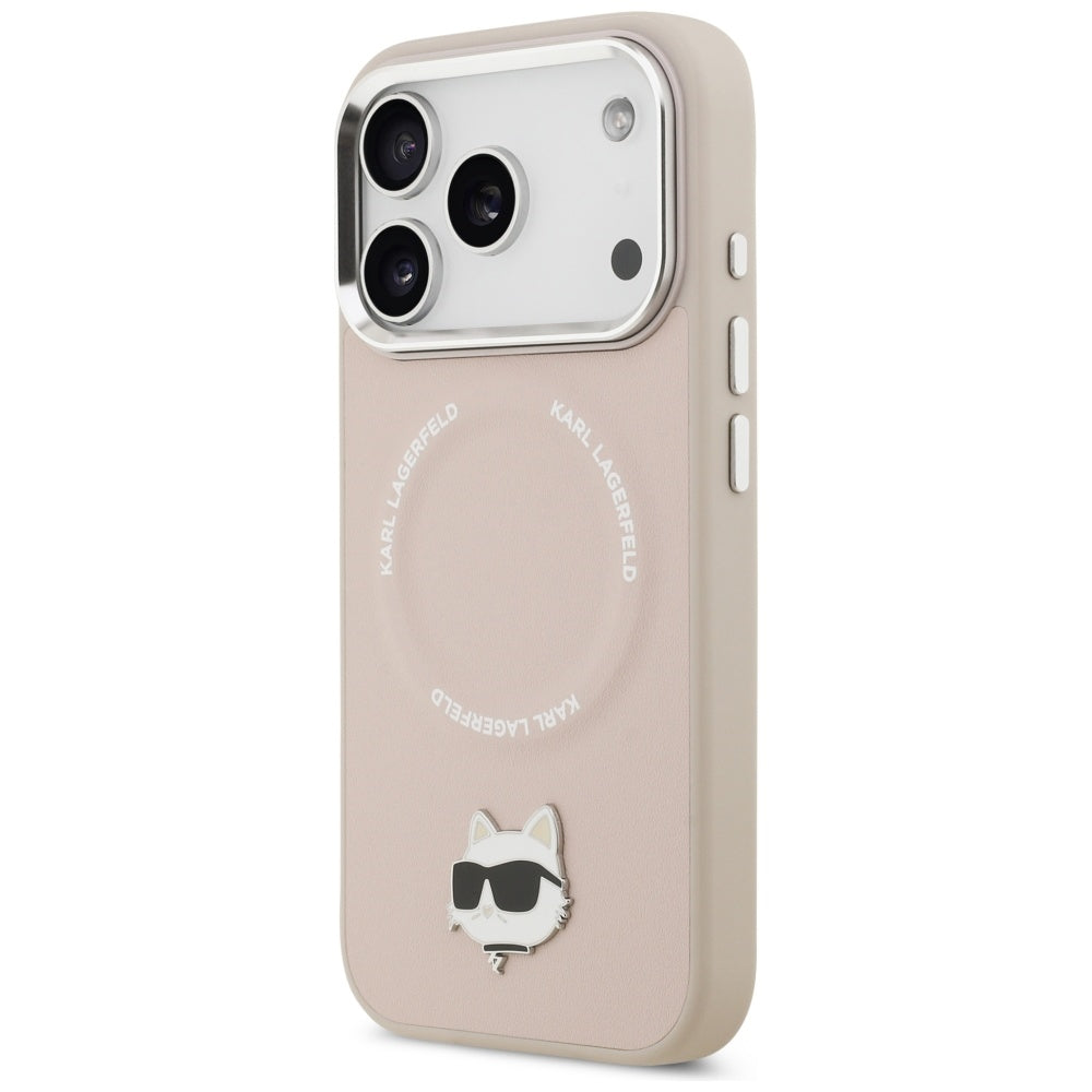 Karl Lagerfeld Choupette Pin MagSafe Case for iPhone 17 Pro - Pink_1