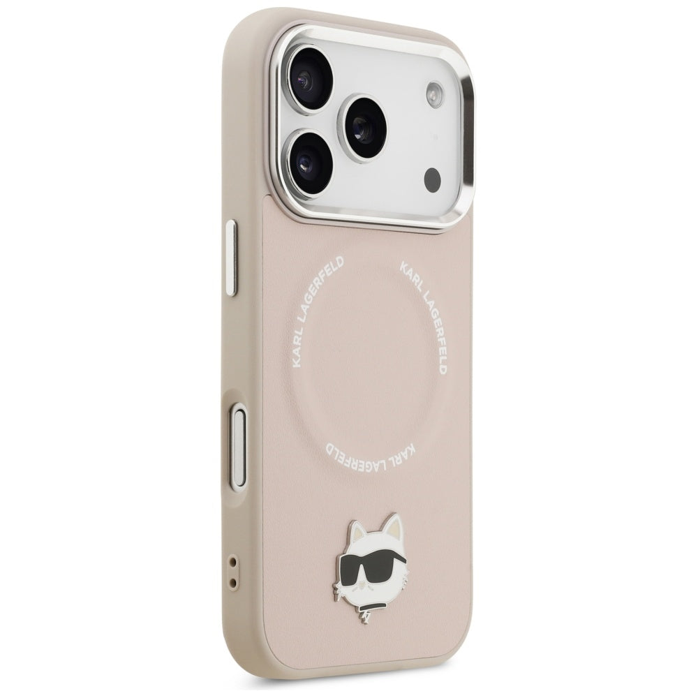 Karl Lagerfeld Choupette Pin MagSafe Case for iPhone 17 Pro - Pink_3