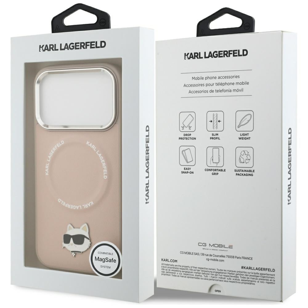 Karl Lagerfeld Choupette Pin MagSafe Case for iPhone 17 Pro - Pink_7