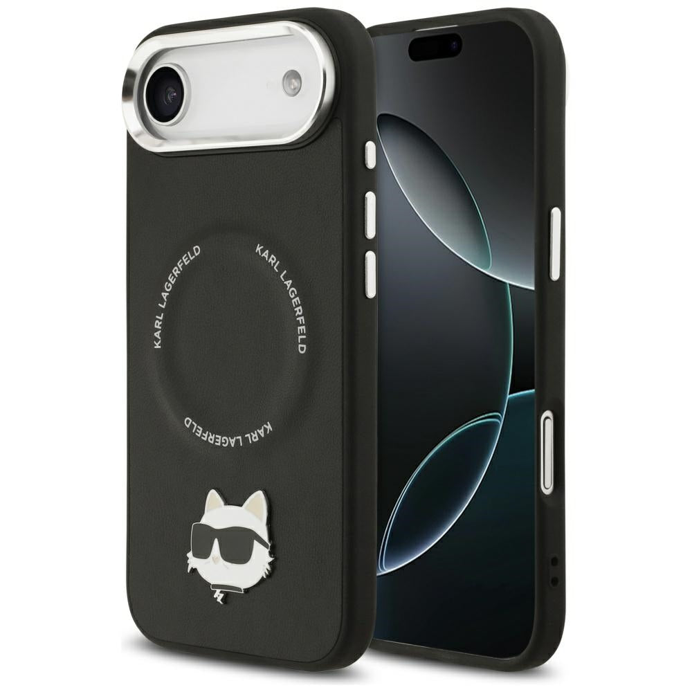 Karl Lagerfeld Choupette Pin MagSafe Case for iPhone Air Black_0