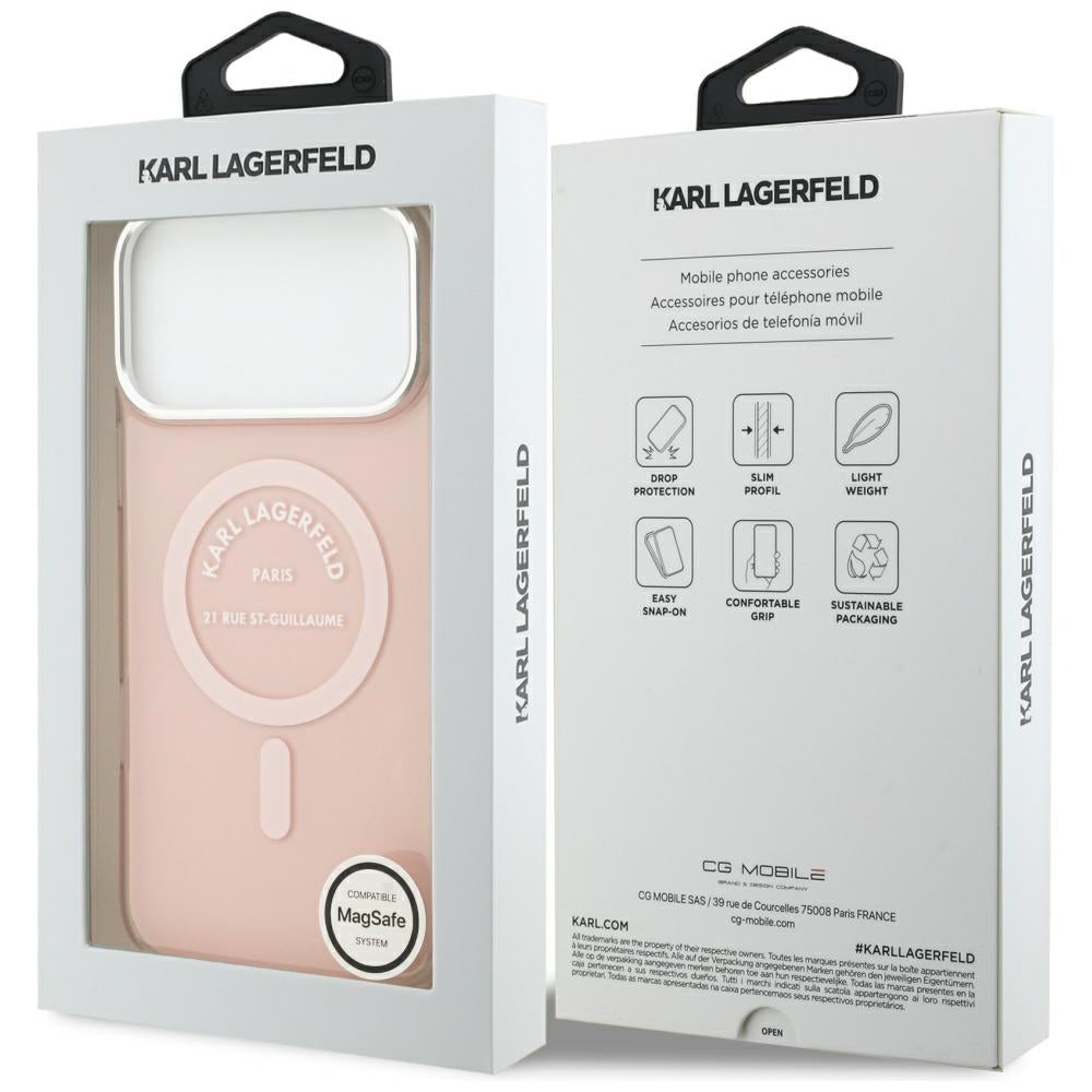 Karl Lagerfeld IML Karl RSG Logo MagSafe Case for iPhone 17 Pro Max - Pink_7