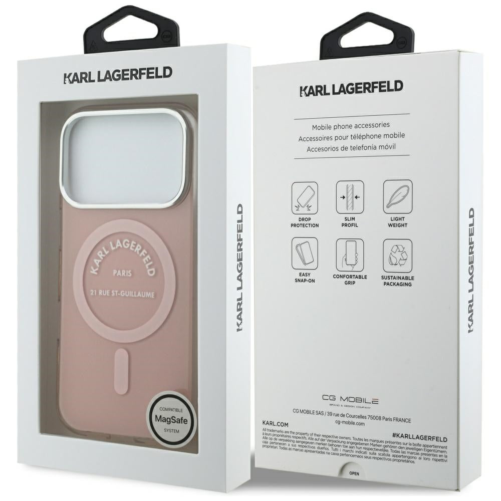 Karl Lagerfeld IML Karl RSG Logo MagSafe Case for iPhone 17 Pro - Pink_7