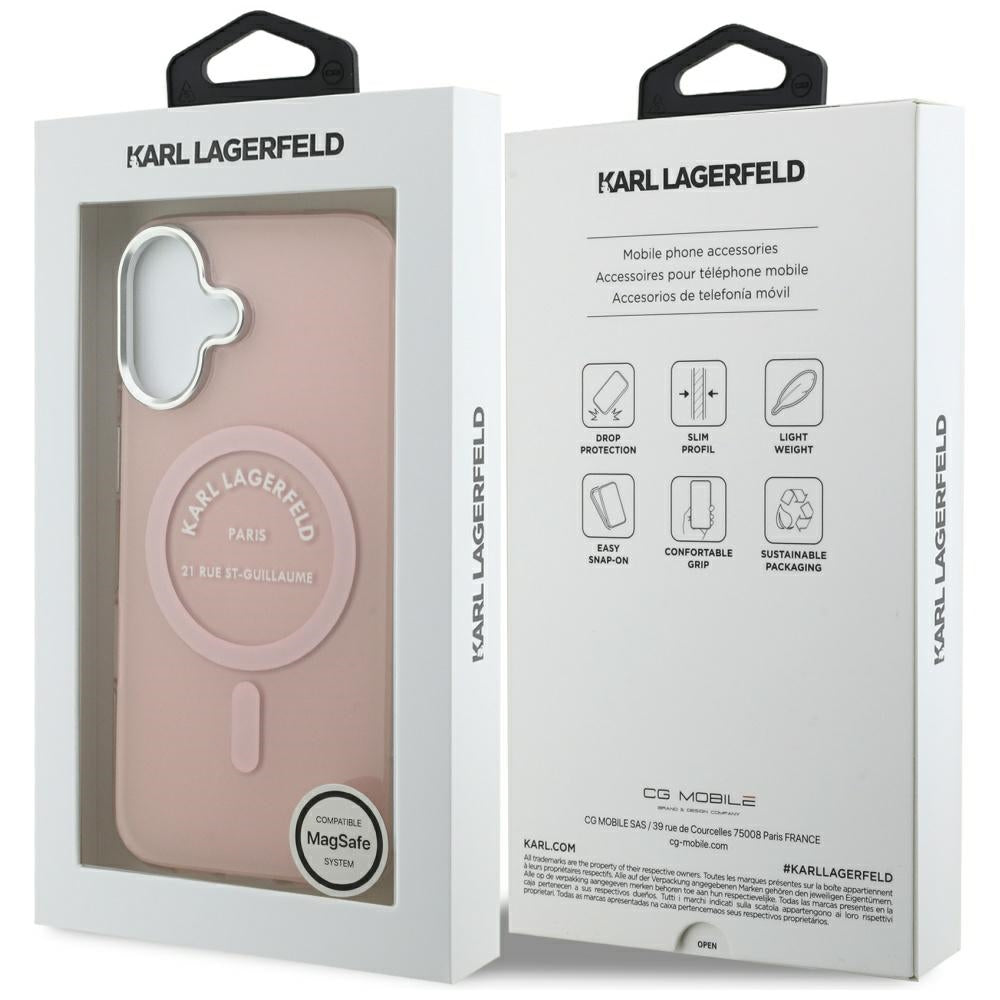 Karl Lagerfeld IML Karl RSG Logo MagSafe Case for iPhone 17 - Pink_7