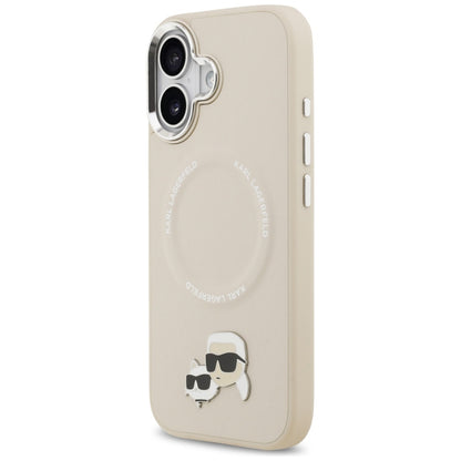 Karl Lagerfeld Karl &amp; Choupette Pins MagSafe Case for iPhone 17 - Beige_1