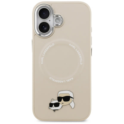 Karl Lagerfeld Karl &amp; Choupette Pins MagSafe Case for iPhone 17 - Beige_2