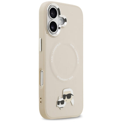 Karl Lagerfeld Karl &amp; Choupette Pins MagSafe Case for iPhone 17 - Beige_3