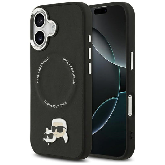 Karl Lagerfeld Karl &amp; Choupette Pins MagSafe Case for iPhone 17 - Black_0