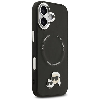 Karl Lagerfeld Karl &amp; Choupette Pins MagSafe Case for iPhone 17 - Black_3