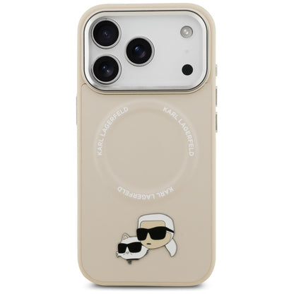 Karl Lagerfeld Karl &amp; Choupette Pins MagSafe Case for iPhone 17 Pro - Beige_2