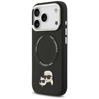 Karl Lagerfeld Karl &amp; Choupette Pins MagSafe Case for iPhone 17 Pro Max - Black_1