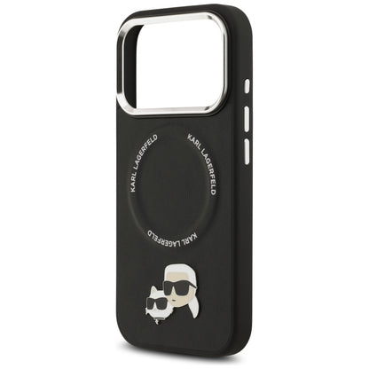 Karl Lagerfeld Karl &amp; Choupette Pins MagSafe Case for iPhone 17 Pro Max - Black_5