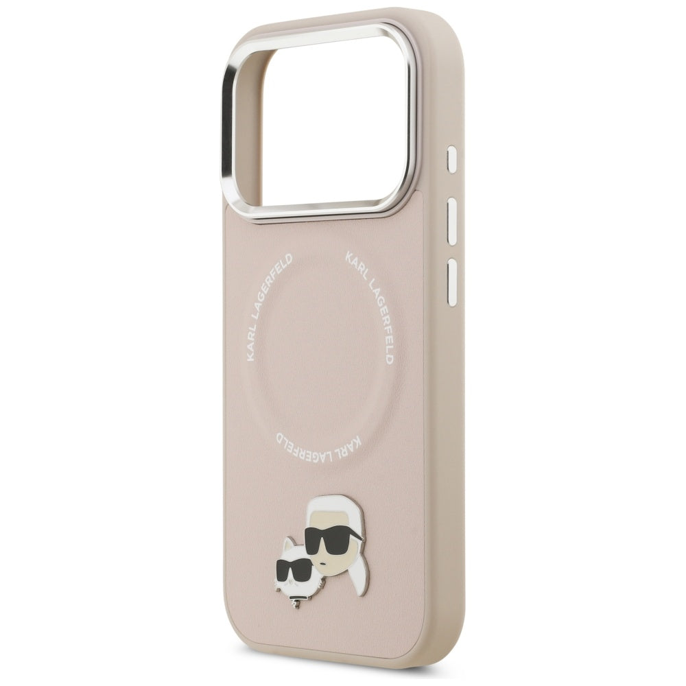 Karl Lagerfeld Karl &amp; Choupette Pins MagSafe Case for iPhone 17 Pro Max - Pink_5