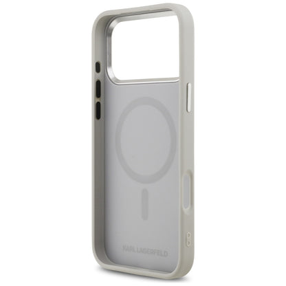 Karl Lagerfeld Karl &amp; Choupette Pins MagSafe Case for iPhone 17 Pro Max - Gray_6