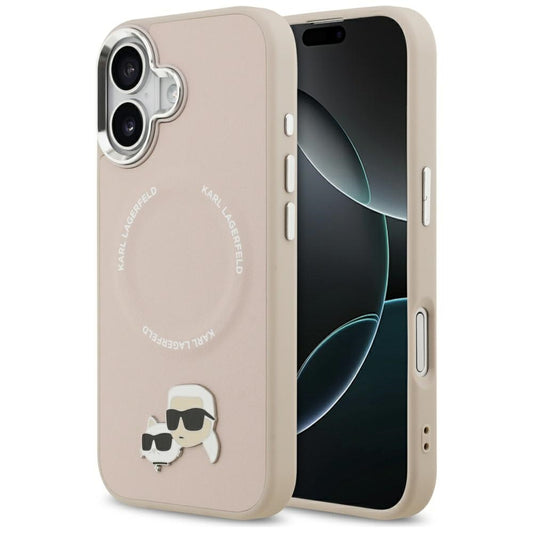 Karl Lagerfeld Karl &amp; Choupette Pins MagSafe Case for iPhone 17 Pink_0