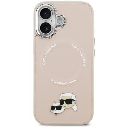 Karl Lagerfeld Karl &amp; Choupette Pins MagSafe Case for iPhone 17 Pink_2
