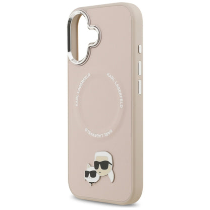 Karl Lagerfeld Karl &amp; Choupette Pins MagSafe Case for iPhone 17 Pink_5