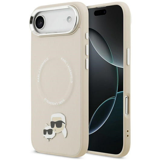 Karl Lagerfeld Karl &amp; Choupette Pins MagSafe Case for iPhone Air - Beige_0