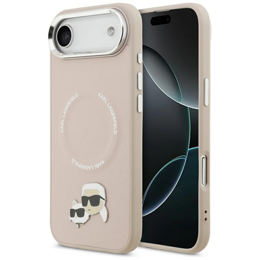 Karl Lagerfeld Karl &amp; Choupette Pins MagSafe Case for iPhone Air Pink_0