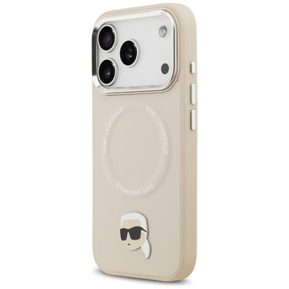 Karl Lagerfeld Karl Pin MagSafe Case for iPhone 17 Pro Max - Beige_1