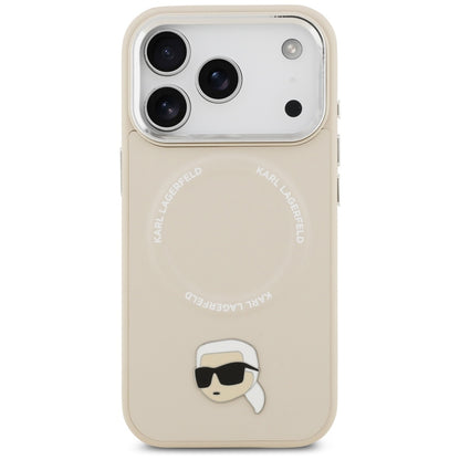 Karl Lagerfeld Karl Pin MagSafe Case for iPhone 17 Pro Max - Beige_2