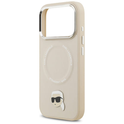 Karl Lagerfeld Karl Pin MagSafe Case for iPhone 17 Pro Max - Beige_5