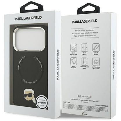 Karl Lagerfeld Karl Pin MagSafe Case for iPhone 17 Pro Max - Black_7