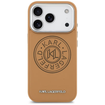 Karl Lagerfeld Point &amp; Metal Logo MagSafe Case for iPhone 17 Pro - Brown_2