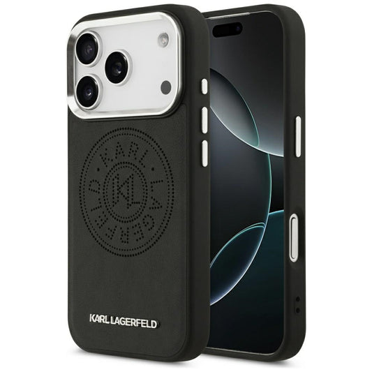 Karl Lagerfeld Point &amp; Metal Logo MagSafe Case for iPhone 17 Pro Max - Black_0