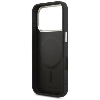 Karl Lagerfeld Point &amp; Metal Logo MagSafe Case for iPhone 17 Pro Max - Black_6