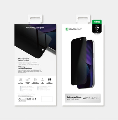 AmazingThing Titan Vision 7 Tempered Glass for iPhone 17 Pro Privacy_6
