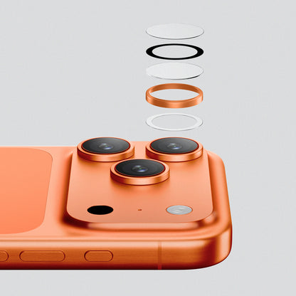 AmazingThing Camera Glass Protector for iPhone 17 Pro / Pro Max - with Orange Frame_4