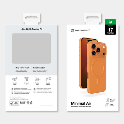 AmazingThing Minimal Air Case for iPhone 17 Pro Max compatible with MagSafe - orange_6