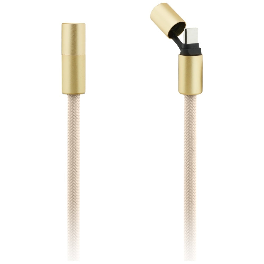 Guess CBDY 4G Charm USB-C / USB-C Cable 150cm - Beige_2