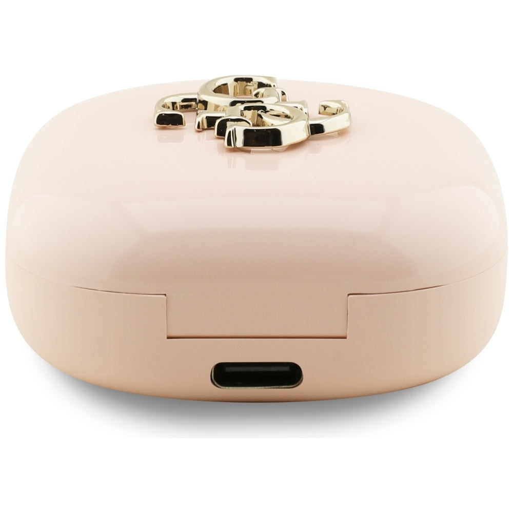 Guess 4G Metal Logo TWS Wireless Headphones - Pink_3