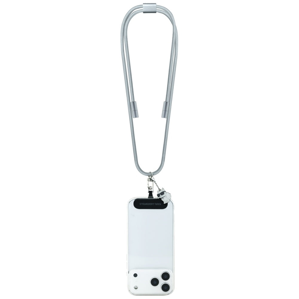 Karl Lagerfeld CBDY Choupette Charm USB-C Cable / USB-C Lanyard - Gray_1