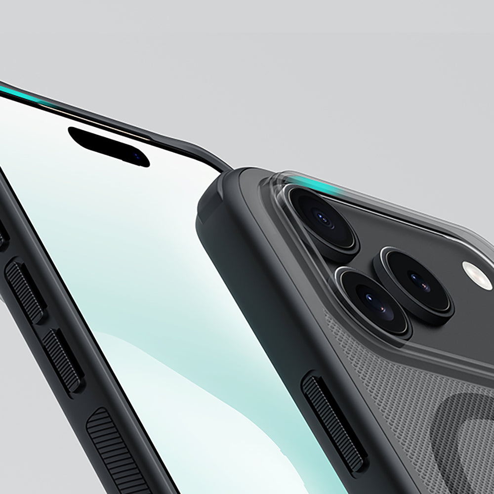 Super Frosted Shield Pro Magnetic Case IP17 Pro Transparent black_12