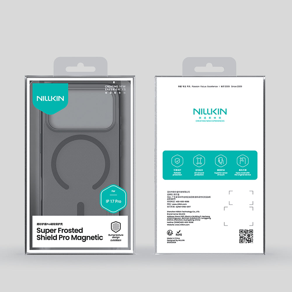 Super Frosted Shield Pro Magnetic Case IP17 Pro Transparent black_20