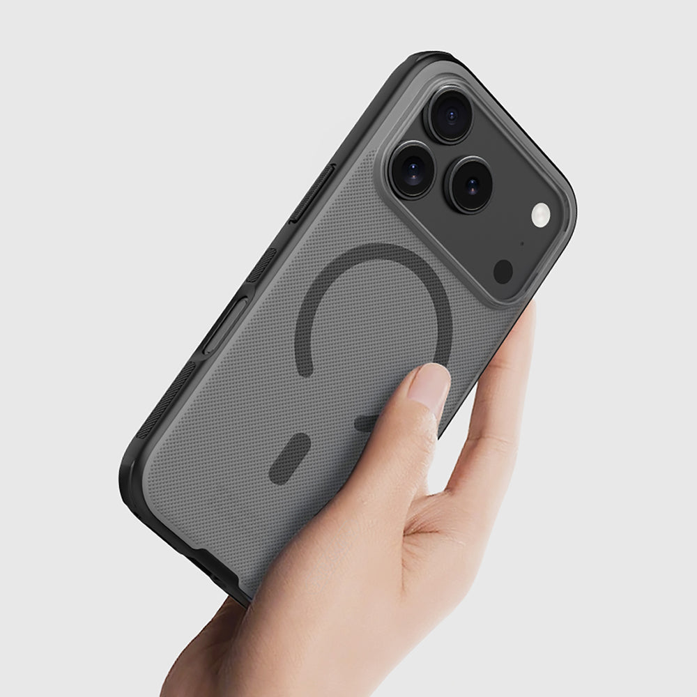 Super Frosted Shield Pro Magnetic Case IP17 Pro Transparent black_8