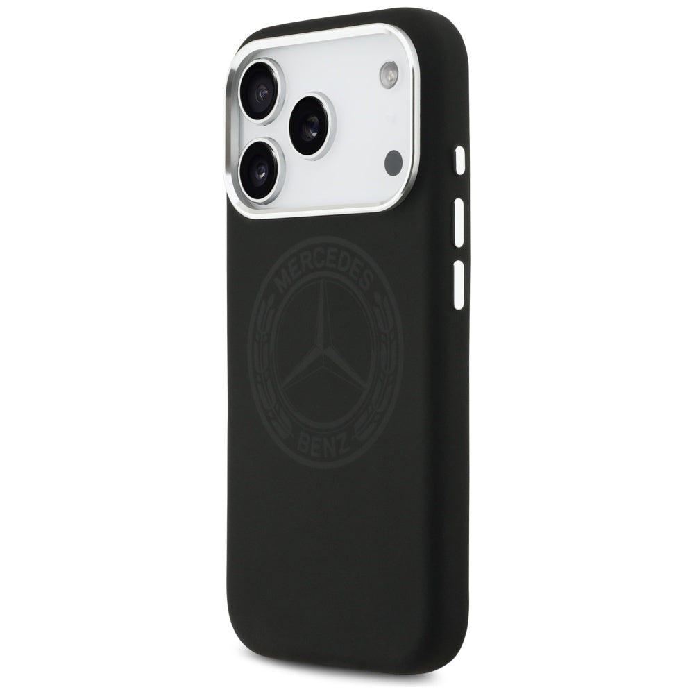 Mercedes Silicone Vintage Logo MagSafe Case for iPhone 17 Pro - Black_1