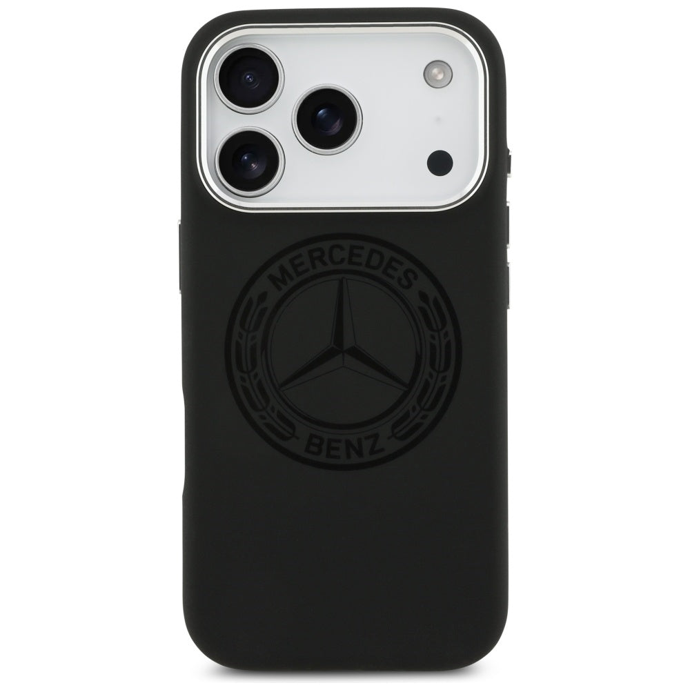 Mercedes Silicone Vintage Logo MagSafe Case for iPhone 17 Pro - Black_2