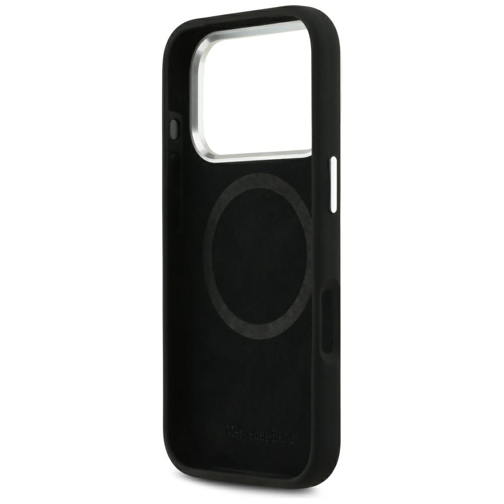 Mercedes Silicone Vintage Logo MagSafe Case for iPhone 17 Pro - Black_6