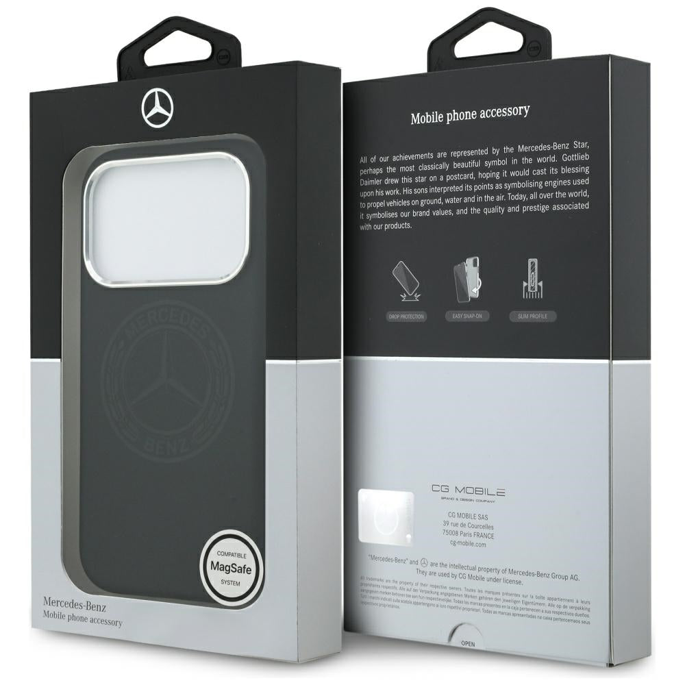 Mercedes Silicone Vintage Logo MagSafe Case for iPhone 17 Pro - Black_7