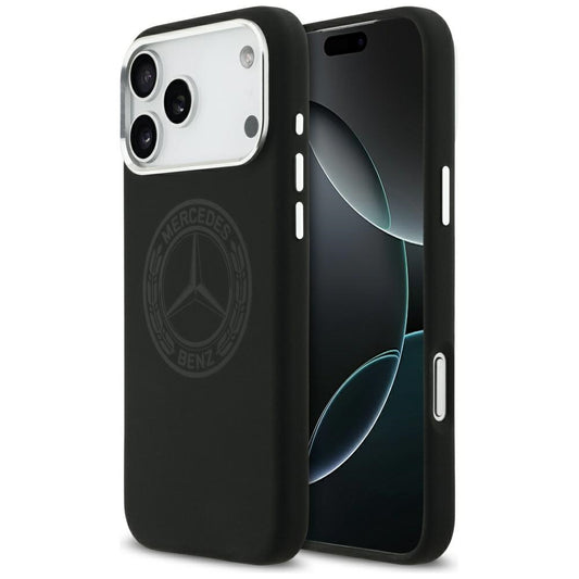 Mercedes Silicone Vintage Logo MagSafe Case for iPhone 17 Pro Max - Black_0