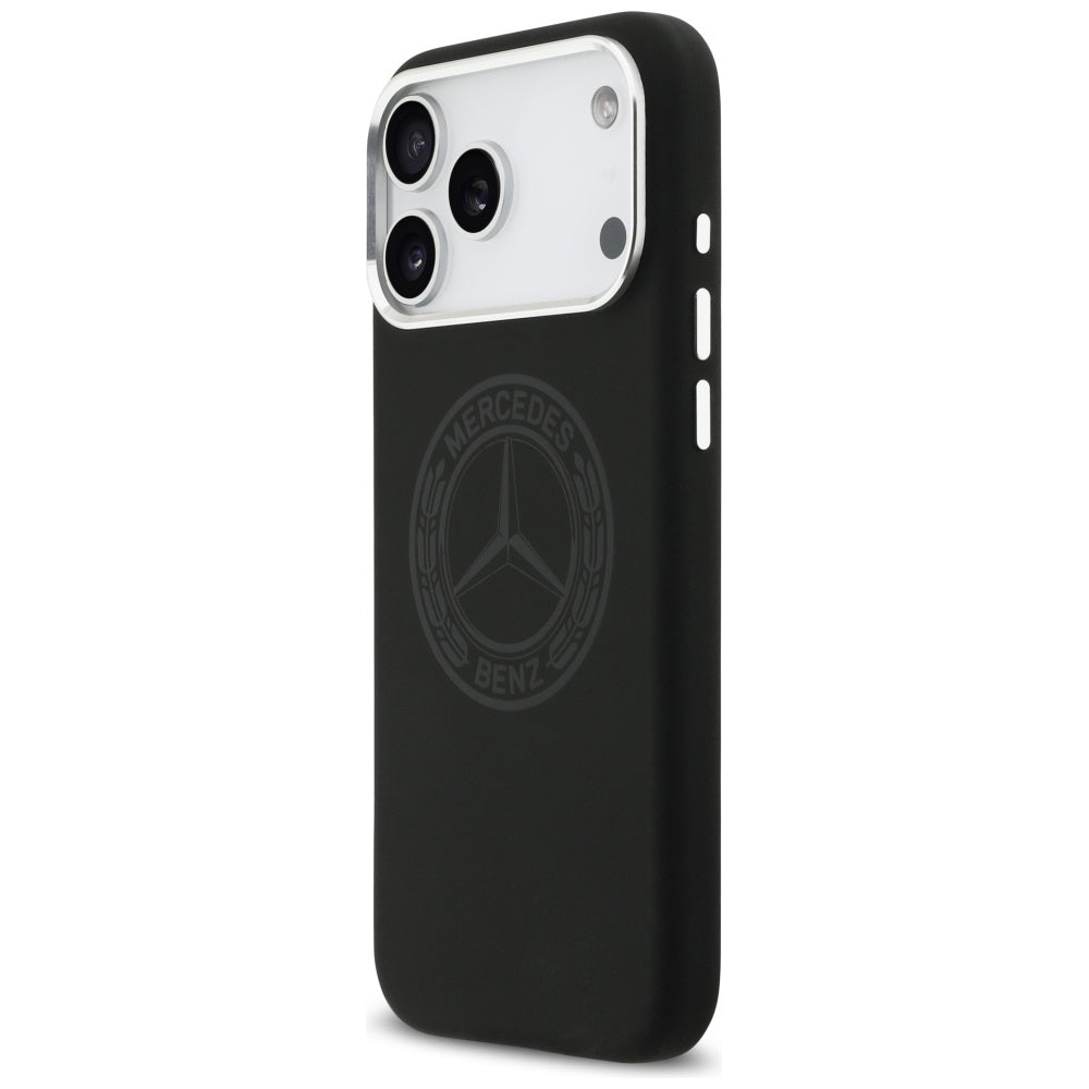 Mercedes Silicone Vintage Logo MagSafe Case for iPhone 17 Pro Max - Black_1