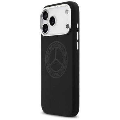 Mercedes Silicone Vintage Logo MagSafe Case for iPhone 17 Pro Max - Black_1