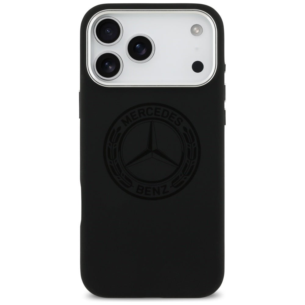 Mercedes Silicone Vintage Logo MagSafe Case for iPhone 17 Pro Max - Black_2
